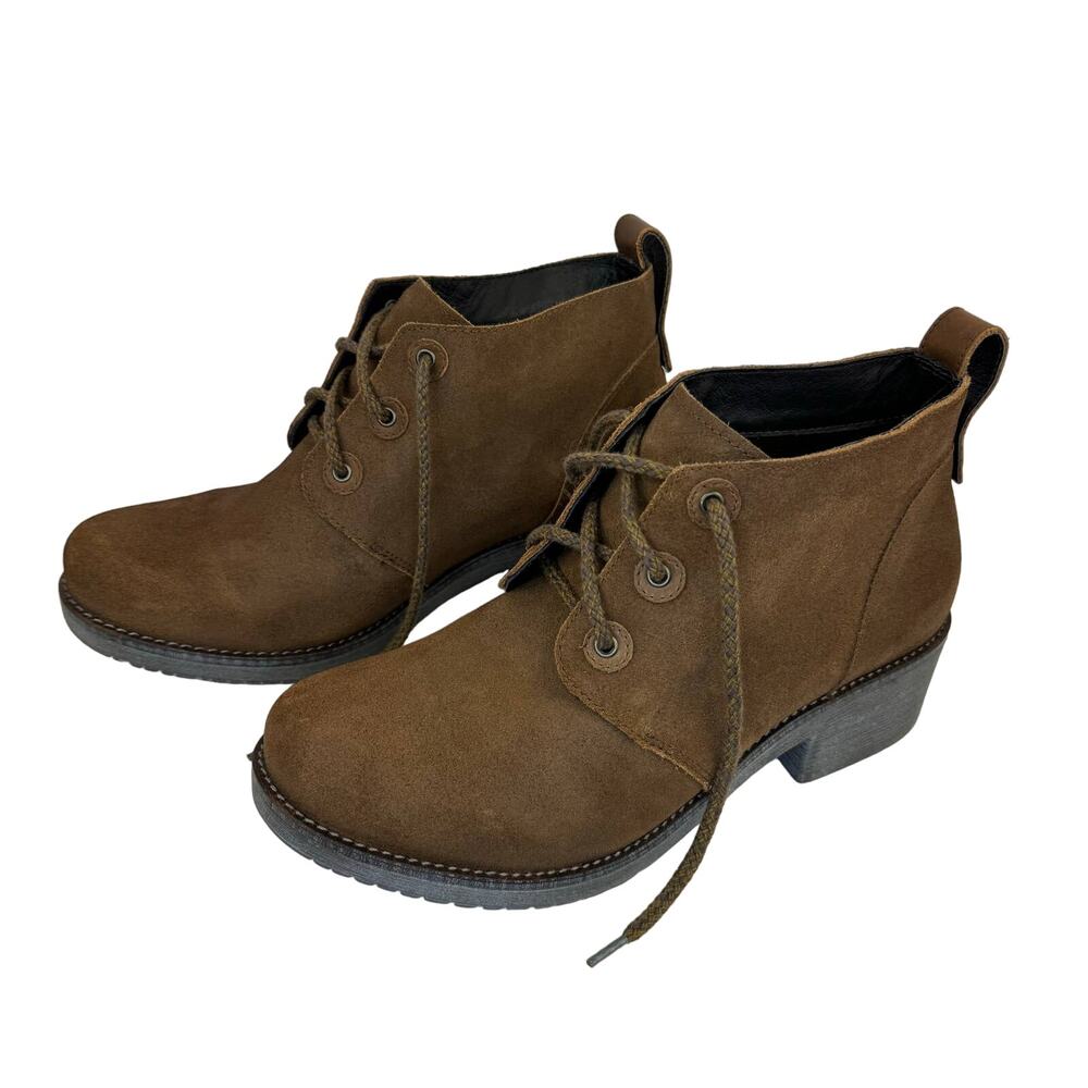 NAOT | Brown Lace Up Suede Ankle Booties | Women's 39 (8)